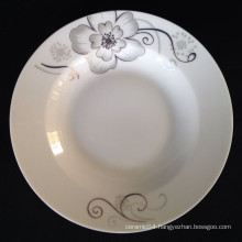 round soup plate,linyi porcelain plate,dinner plate